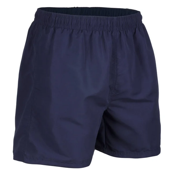 Azul Marinho Homens Shorts Para Natação Isolado Fundo Branco — Fotografia de Stock