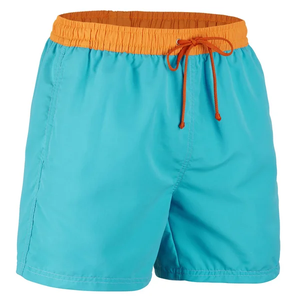 Pantalones Cortos Azules Para Nadar Aislados Sobre Fondo Blanco — Foto de Stock