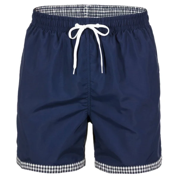 Pantalones Cortos Para Nadar Azul Marino Aislados Sobre Fondo Blanco — Foto de Stock