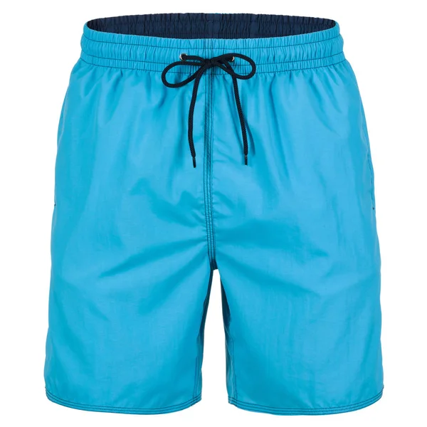 Blaue Männer Shorts Zum Schwimmen Isoliert Auf Weißem Hintergrund — Stockfoto
