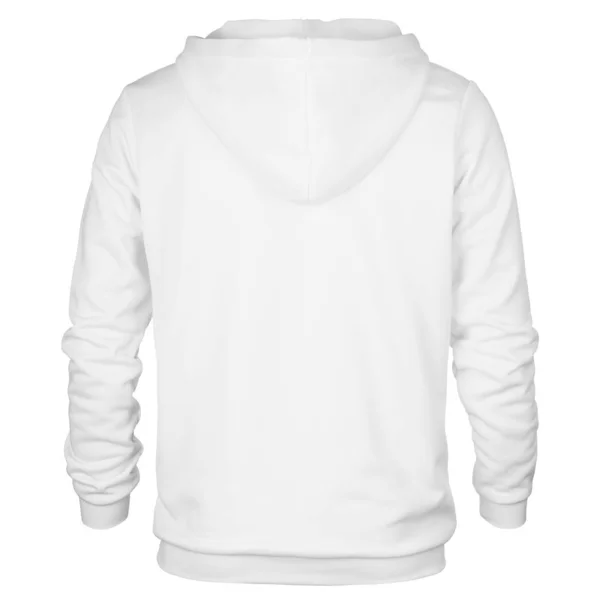 Back White Sweatshirt Hood Isolated White Background — Stock Photo, Image