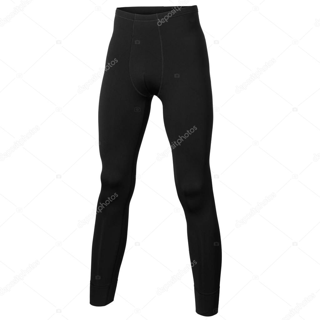 Thermo active underwear trousers in black color