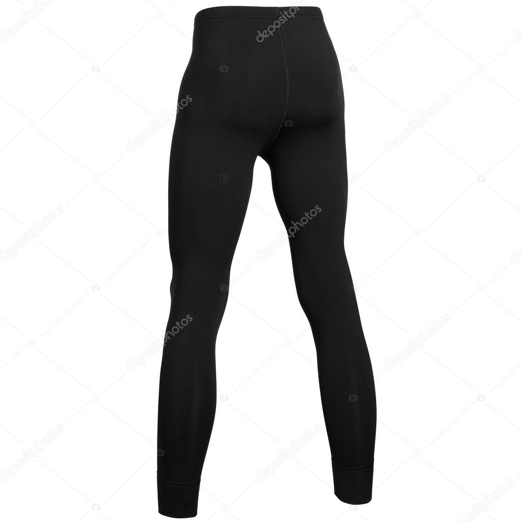 Back of thermo active underwear trousers in black color