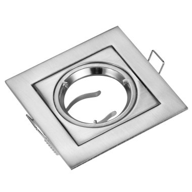 Metal kare Led lamba gölge, boş, ampul beyaz arka plan üzerinde izole olmadan