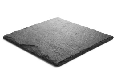 Beyaz arka plan üzerinde izole edilmiş siyah kayrak plakası