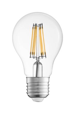 Ampul LED beyaz arkaplanda izole edildi