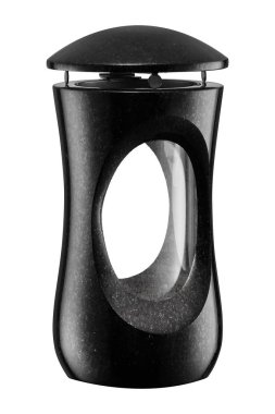 Mermer mezar fener beyaz arka plan izole