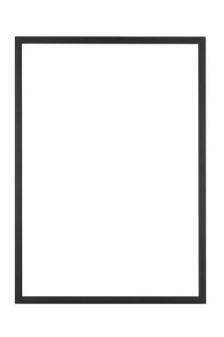 Beyaz arka planda yalıtılmış siyah boş resim çerçevesi