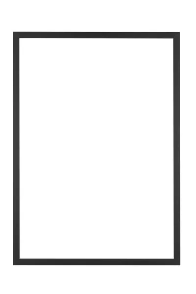 Чорна Порожня Рамка Зображення Ізольована Білому Тлі — стокове фото