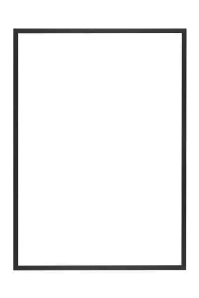 Чорна Порожня Рамка Зображення Ізольована Білому Тлі — стокове фото