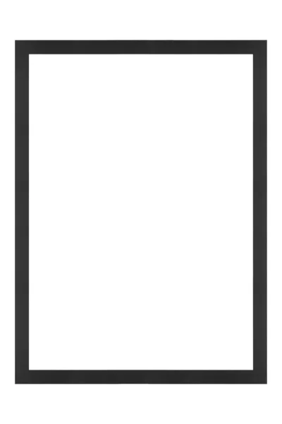 Black Empty Picture Frame Isolated White Background — Stock Photo, Image