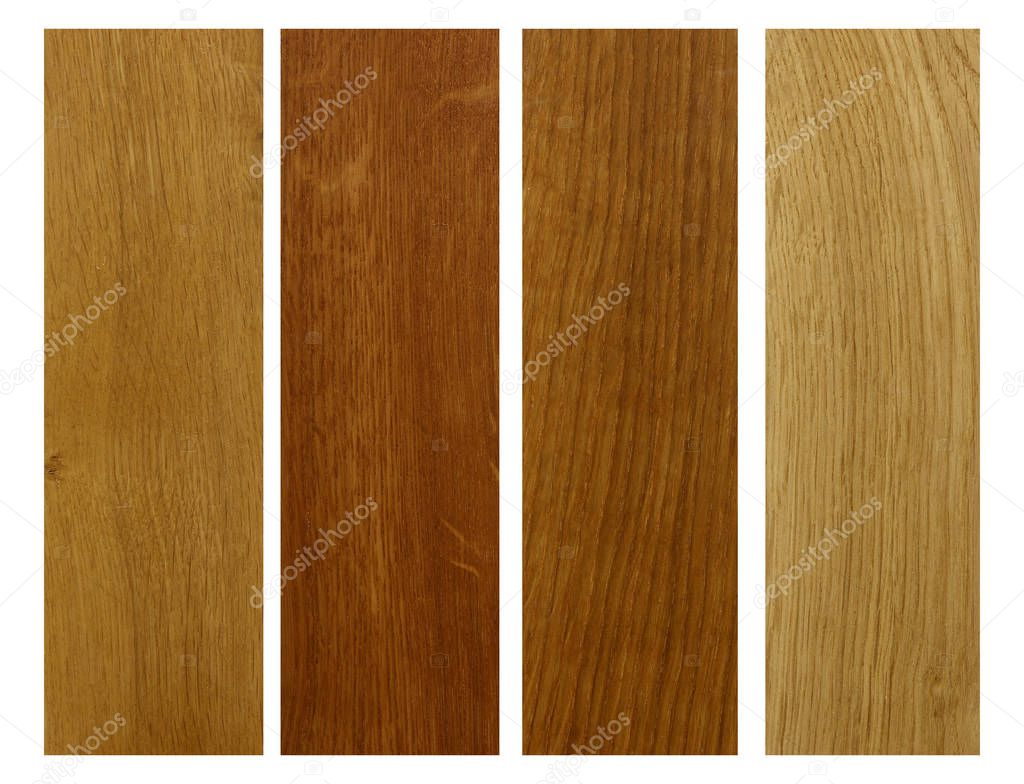 Four colors of brown wood