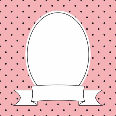 Elle çizilmiş vektör çerçeve lekeli pembe arka plan üzerinde