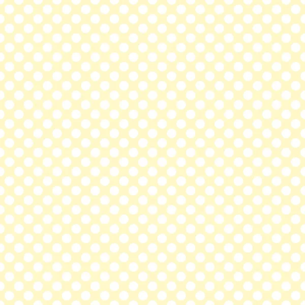 Modèle Vectoriel Tuile Avec Pois Blancs Sur Fond Jaune — Image vectorielle