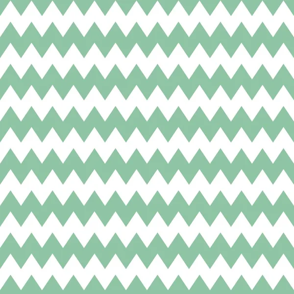 Tile Vector Pattern Green Zig Zag Print White Background — Stock Vector