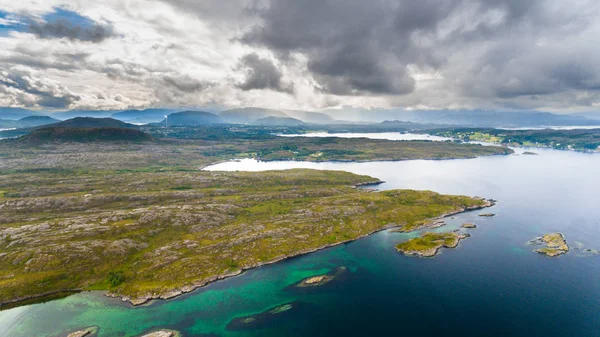 Norway Coast Aerial Drone View — Stock Photo, Image