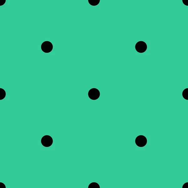 Векторный Рисунок Плитки Черными Точками Польки Зеленом Фоне — стоковый вектор
