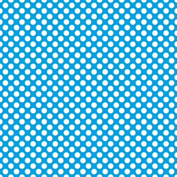 Tegel Vector Patroon Met Schattige Witte Polka Stippen Blauwe Achtergrond — Stockvector