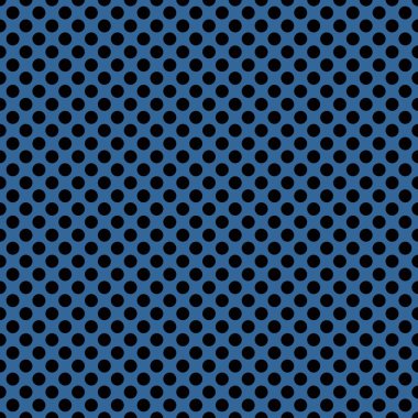 Mavi arkaplanda siyah benekli döşeme vektör deseni