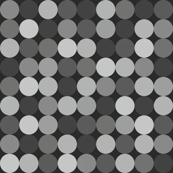 黑色背景上的深色圆点无缝矢量图案 — 图库矢量图片