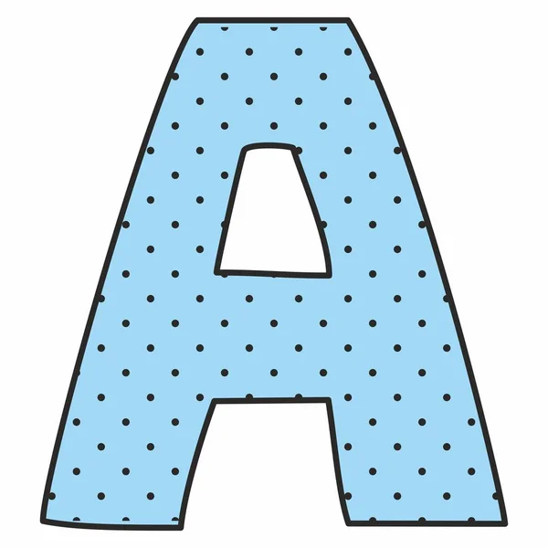 Ein Vektor Alphabet Blauer Buchstabe Mit Tupfen Auf Weißem Hintergrund — Stockvektor