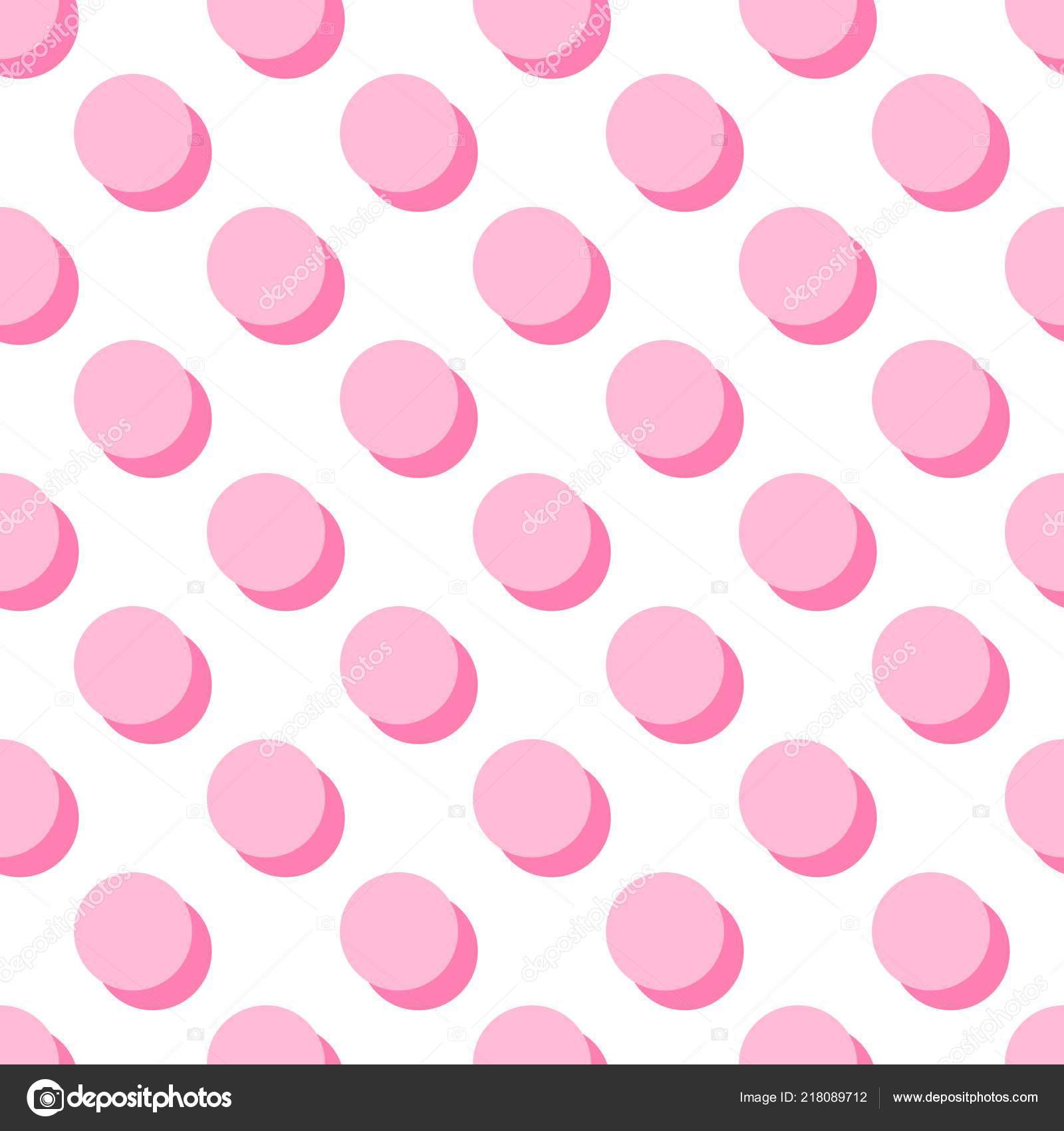 Images Pink Polka Dots Backgrounds Tile Vector Pattern