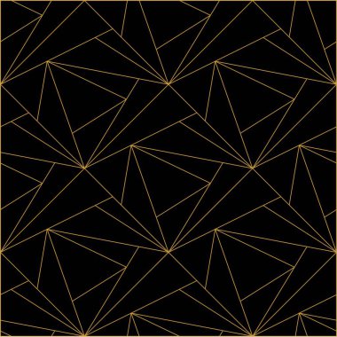 Siyah zemin üzerine altın süs döşeme vektör deseni