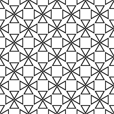 Döşeme siyah ve beyaz vektör deseni veya web sitesi arkaplanı