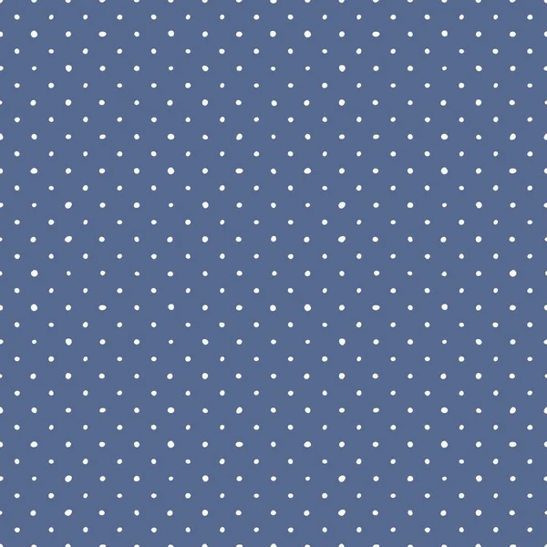 Векторный Рисунок Плитки Белыми Точками Польки Синем Фоне — стоковый вектор