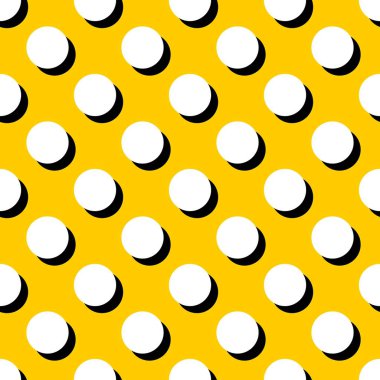 Döşeme vektör deseni beyaz lekeli ve dekorasyon duvar kağıdı için sarı zemin üzerine siyah gölge