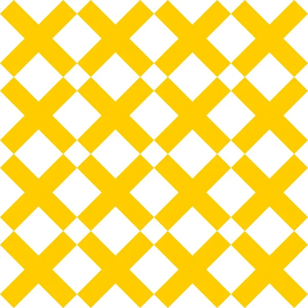 Croix Carrelage Motif Vectoriel Jaune Blanc Pour Papier Peint Décoration — Image vectorielle