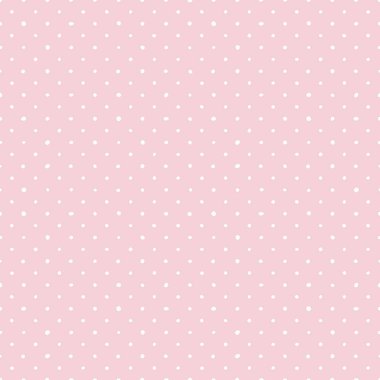 Pastel pembe arka planda beyaz benekli döşeme vektör deseni