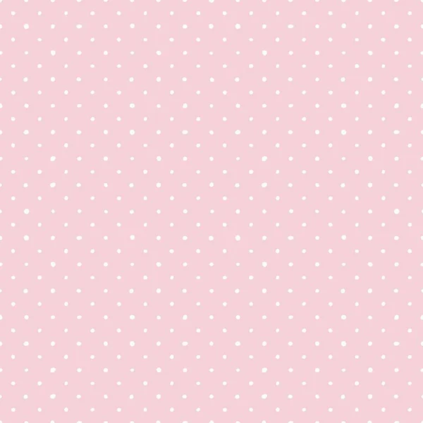 Плитка Векторний Візерунок Білими Поляками Пастельному Рожевому Фоні — стоковий вектор