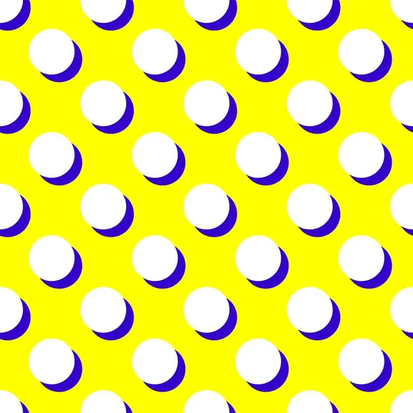 Patrón Vectorial Azulejos Con Lunares Blancos Sombra Rosa Sobre Fondo — Vector de stock