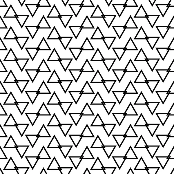 Modèle Vectoriel Tuile Avec Triangles Noirs Sur Fond Blanc — Image vectorielle