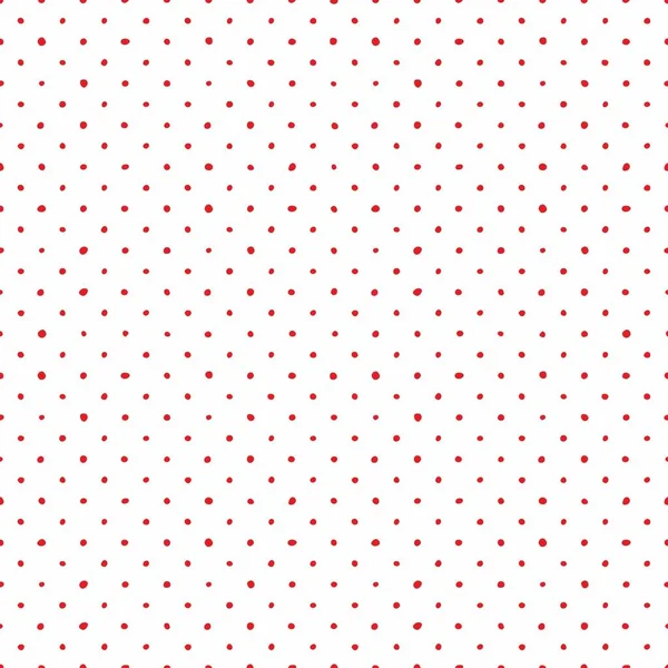 白色背景上有瓷砖红色圆点的无缝线矢量图案 — 图库矢量图片