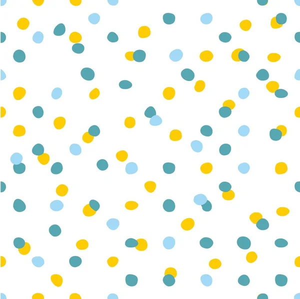 Patrón Vectores Azulejos Con Puntos Dibujados Mano Pastel Sobre Fondo — Vector de stock