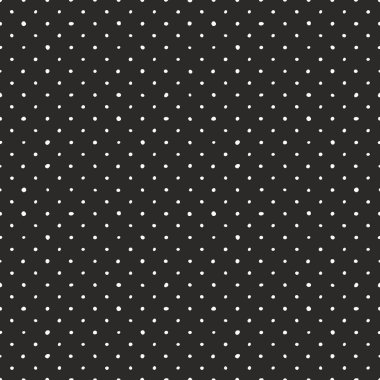 Sorunsuz karanlık vektör desen siyah arka plan üzerine beyaz çini polka noktalı