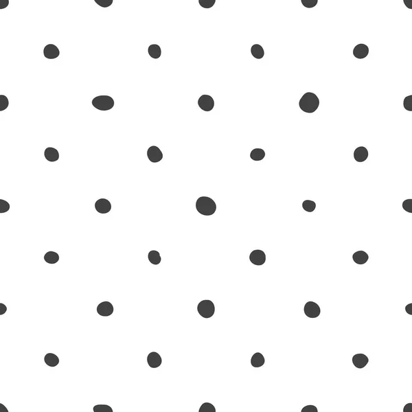 Безшовний Векторний Візерунок Плиткою Чорні Крапки Полоки Білому Тлі — стоковий вектор