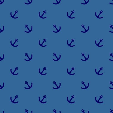 koyu arka plan üzerinde mavi çapa ile soyut renkli seamless modeli 