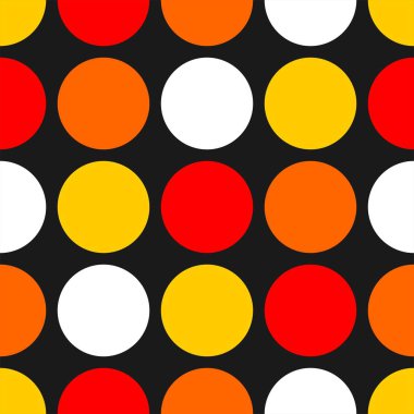 Siyah arka plan üzerinde renkli noktalar ile soyut seamless modeli 