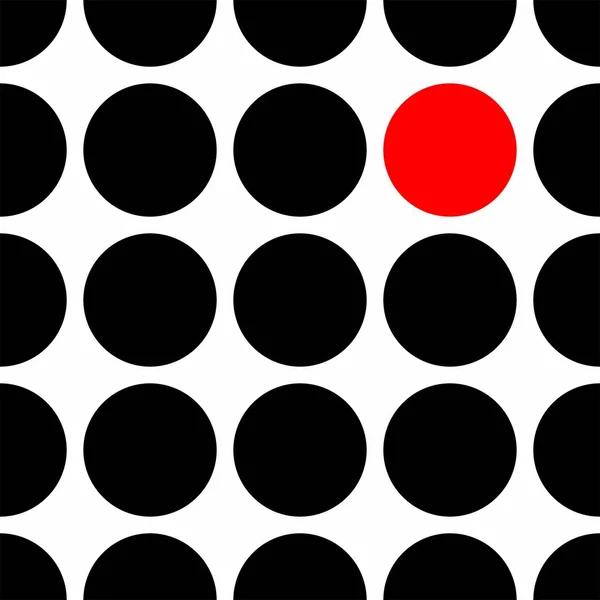 Patrón Abstracto Sin Costuras Con Puntos Rojos Negros Aislados Sobre — Archivo Imágenes Vectoriales