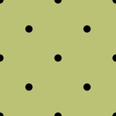 Yeşil zemin üzerinde siyah benekli döşeme vektör deseni, pürüzsüz duvar kağıdı dekorasyonu için