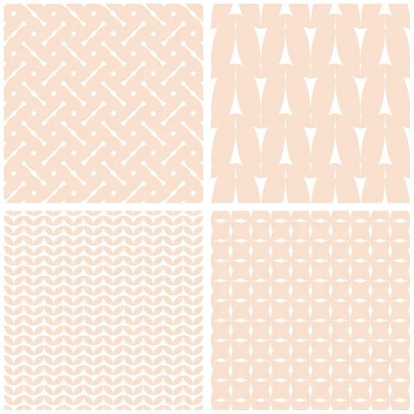 Tile Vector Pattern Set White Print Pink Background — Stock Vector