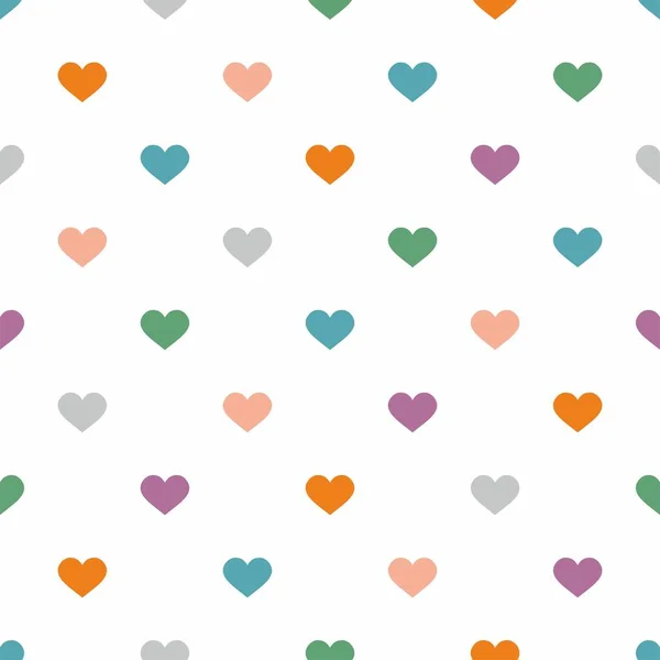 Seamless Pattern Hearts Abstract Vector Background — Stock Vector