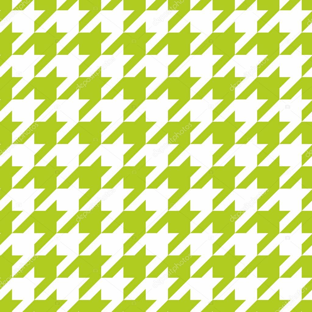 Pastel houndstooth spring seamless fresh green and white vector pattern or tile background. Traditional Scottish plaid fabric collection for baby website background, kids or desktop wallpaper.
