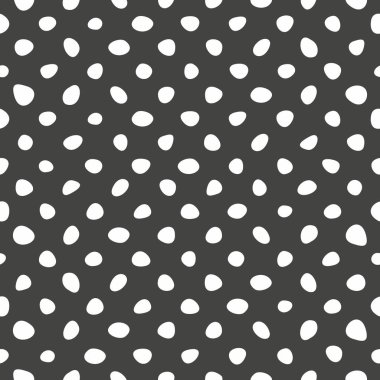 Sorunsuz karanlık vektör desen siyah arka plan üzerine beyaz çini polka noktalı