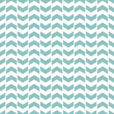 Vektör desen mavi ve nane yeşil zig zag sorunsuz dekorasyon duvar kağıdı için beyaz arka plan üzerine baskı ile döşeme