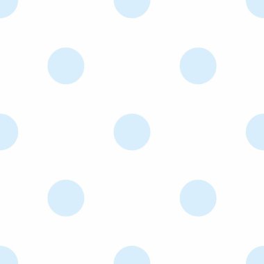 Beyaz arka plan üzerinde sevimli kiremit mavi polka noktalar ile Dikişsiz vektör deseni