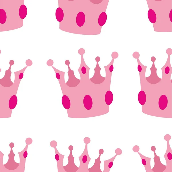Рожева Коронка Безшовний Векторний Фон Або Візерунок Плитки — стоковий вектор